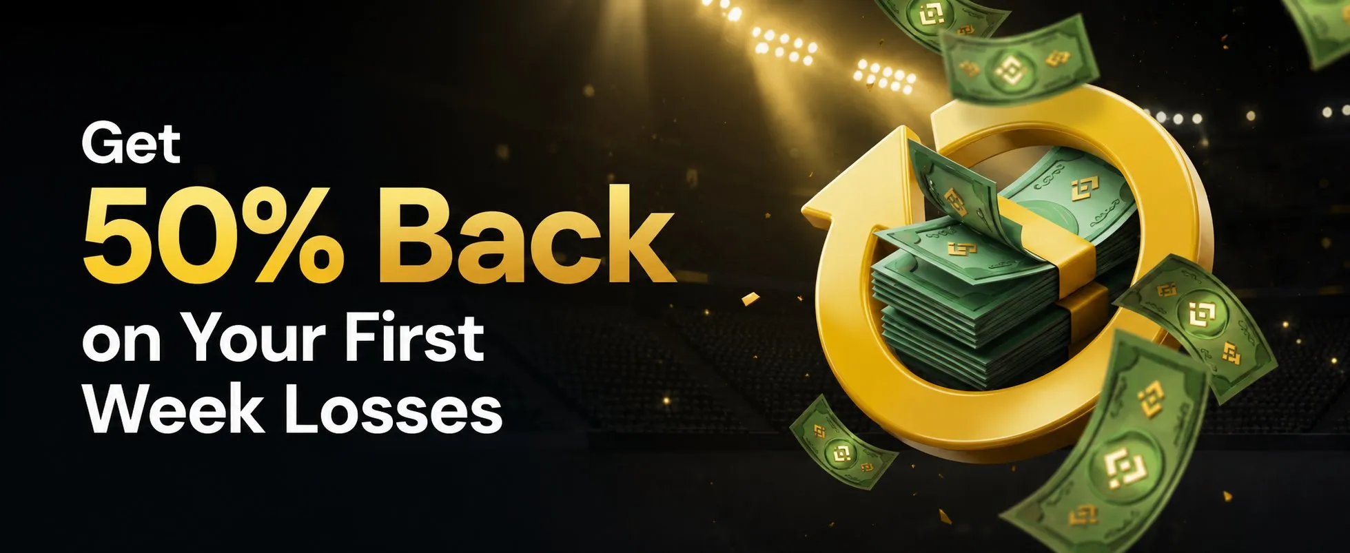 Cocobet 50% cashback on first week losses banner